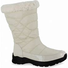 Easy Street Easy Dry Cuddle Women's Waterproof Boots, Size: 7 Ww, White