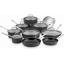 Cuisinart Hard Anodized 17-Pc. Cookware Set | Gray | One Size | Cookware Cookware Sets | Tempered Glass|Non-Stick