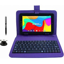 LINSAY 7" 64GB Android 13 Tablet Bundle - Purple