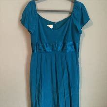 Talbots Dresses | Talbots Pure Silk Mid Calf Or Knee Length Dress | Color: Blue | Size: 12P