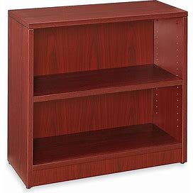 Classic Bookcase - 2-Shelf, Mahogany - ULINE - H-6284