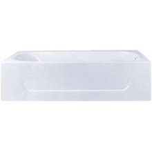 VCTAP603015R 60" Cast Iron Alcove Tub With Right Hand Drain Hole, White, Bathtubs, By Aqua Eden