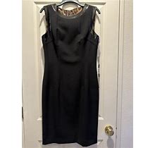 $2495 Dolce & Gabbana Dress Women 48 Black Sleeveless Sheath Leather