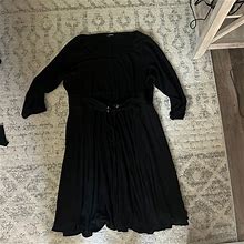Torrid Dresses | 3X Torrid Black Mid Sleeve Dress | Color: Black | Size: 3X