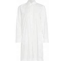 Nili Lotan Women's Cloe Cotton-Blend Poplin Shirtdress - White - Size XL