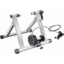 Indoor Bike Trainer - Convert Mountain, Road, Or Beach Bicycle Into A Stationary Exercise Bike For Indoor Riding All Year Round By Bike Lane (Silver)