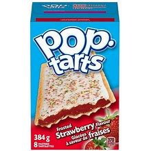 Kellogg's Pop Tarts Toaster Pastries, Frosted Strawberry 8Ct, 400G/14.1Oz., {Imported From Canada}