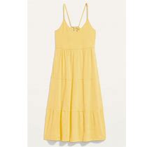 Old Navy Yellow Tiered Dress Midi Cami Swing Dress 2X