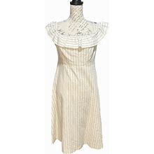 Ann Taylor Dresses | Ann Taylor Classic A-Line Pin Stripe Dress Size 10P | Color: Black/Cream | Size: 10P