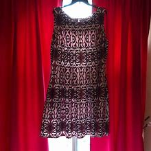 Danny & Nicole Dresses | Scuba Material Plus Size Dress | Color: Black/Purple | Size: 2X