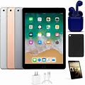 Restored Apple 9.7-Inch iPad 6 Unlocked 128Gb Bundle: Case, Pre-Installed Tempered Glass, Rapid Charger, Bluetooth/Wireless Airbuds By Certified 2 Day