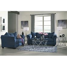 Ashley Furniture Darcy Blue Sofa And Loveseat Living Room Set