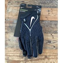 New Nike Superbad 6.0 Football Gloves Padded Receiver Black Size XXL DM0053-091