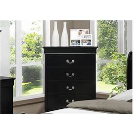 Louis Phillip Bedroom Chest In Black By Crown Mark
