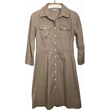Liz Claiborne Dresses | Liz Claiborne Military Style Dress | Color: Cream | Size: 4