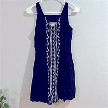Old Navy Dresses | Old Navy Embroidered Dress | Color: Black/White | Size: Xsp