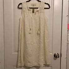 Loft Dresses | Loft Petite White Dress | Color: White | Size: Mp