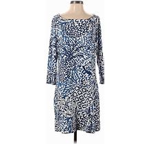 Lilly Pulitzer Casual Dress: Blue Print Dresses - Women's Size Small