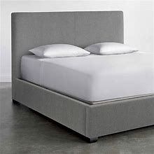 Sleep Number Tailored Panel Upholstered Bed - Slate Tweed Boucle - Queen Adjustable Firmness