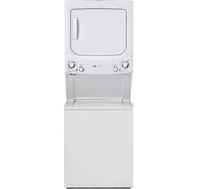 GE Gas Stacked Laundry Center With 3.9-Cu Ft Washer And 5.9-Cu Ft Dryer (ENERGY STAR) | GUD27GESNWW