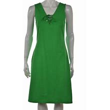 Lauren Ralph Lauren Womens Dress Size S Green Sheath Knee Length