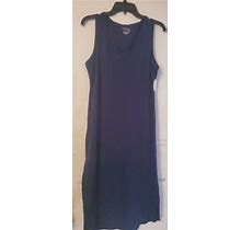Ladies Full Length Blue Sleeveless Dress Size Small 4-6
