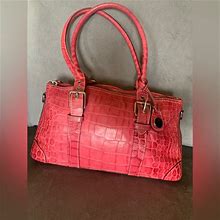 Dooney & Bourke Bags | Dooney & Bourke Pink Nile Collection Crocodile Embossed Leather Domed Satchel | Color: Pink | Size: Os