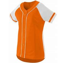 Augusta Sportswear 1666 Girls' Winner Jersey Power Orange/ White Large