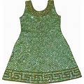Little Attitudes By Debra Green Hand-Beaded Sequin A-Line Dress 6X