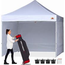 ABCCANOPY Easy Pop Up Canopy Tent With Sidewalls Commercial -Series, White