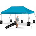 Serenelife Pop Up Canopy Tent 10X20-Commercial Instant Shelter Foldable/Collapsible Sun Shade Canopy Pop Up Tent W/Waterproof UV Resistant Tent Top,
