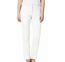J. Jill Wearever Refined Woven Trousers White Size 14 Petite
