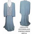 Ursula Of Switzerland Dress Size 2X Sz. 14-16 Formal Vintage Lace Pale