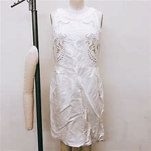 Loft Dresses | Ann Taylor Loft Cut Out Embroidery Dress | Color: White | Size: 6