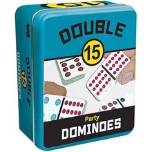 University Games Double 15 Party Dominoes, Multicolor