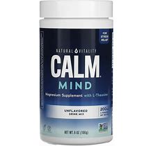 Natural Vitality, CALM Mind, Magnesium Supplement With L-Theanine Drink Mix, Unflavored, 6 Oz (168 G