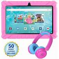 Contixo V8-2 Bundle, 7" Kids Tablet And Headphone With 32Gb Storage And Pre-Loaded 50+ Disney Ebooks, Kid-Proof Case - Pink