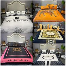 Brand Bedding Sets Designer Duvet Cover Bed Sheet Pillowcases Set Fashion Comforter HT1738