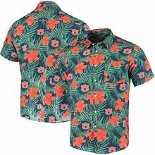 Men's Navy Auburn Tigers Floral Button-Up Shirt