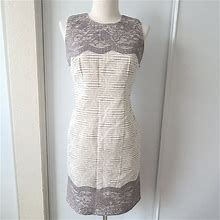 Loft Dresses | Nwt Ann Taylor Loft Dress Size 00P | Color: Gray/White | Size: 00P