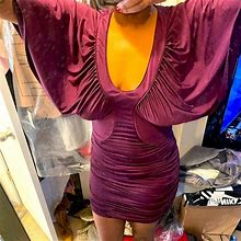 Bebe Dresses | Purple Ruched Backless Dress | Color: Purple | Size: S