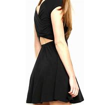 Pacsun Dresses | L.A Hearts Cross Back Fit-N-Flare Dress | Color: Black | Size: M