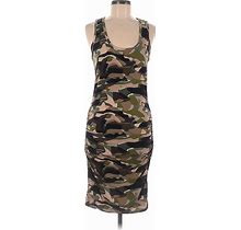 Venus Casual Dress - Party Scoop Neck Sleeveless: Brown Print Dresses - Women's Size Medium