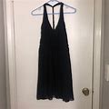 Forever 21 Dresses | Braided Up The Back Black Chiffon Mini Dress | Color: Black | Size: M