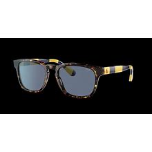 POLO RALPH LAUREN PH4170 Shiny Antique Tortoise - Men Sunglasses, Dark Blue Lens