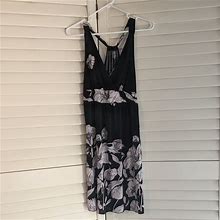 Floral Summer Dress - Racerback | Color: Black/White | Size: L