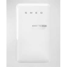 Smeg FAB10 Retro-Style Mini Fridge, Left Hinge, White, Kitchen Appliances Appliances