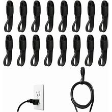 16Pcs,Self Adhesive Silicone Extension Cord Holders, Cord Organizer Charger Cable Management For Organizing Home Office Desk Appliances TV Phone Car Wire,