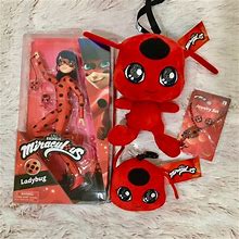 Playmates Miraculous Ladybug Bundle Set Of 4 - New Toys & Collectibles | Color: Red | Size: S