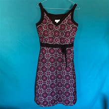 Loft Dresses | Ann Taylor Loft Dress, Size 0 | Color: Brown/Pink | Size: 0
